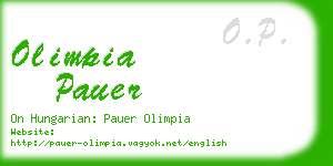 olimpia pauer business card